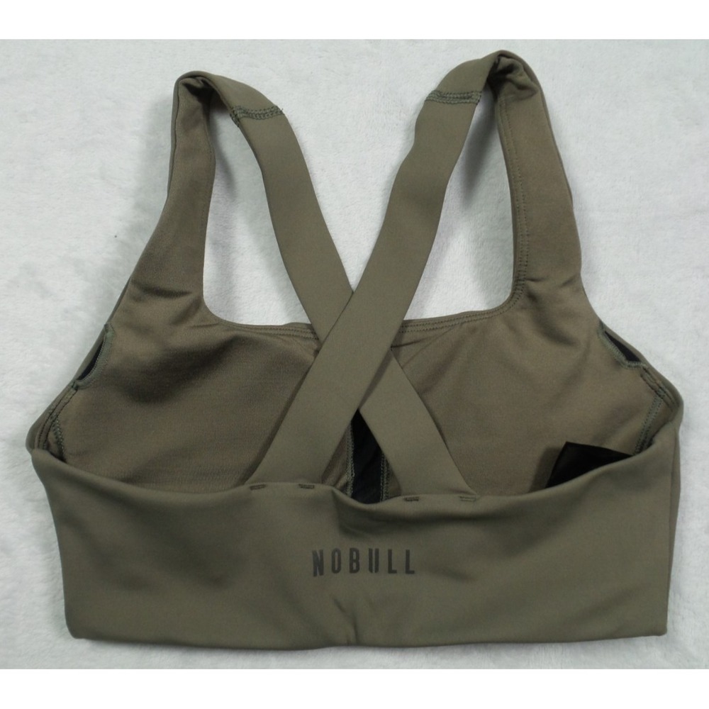 Nobull Sports Bra Womens Size Extra Small Green Crossback Pullover Athletic Yoga